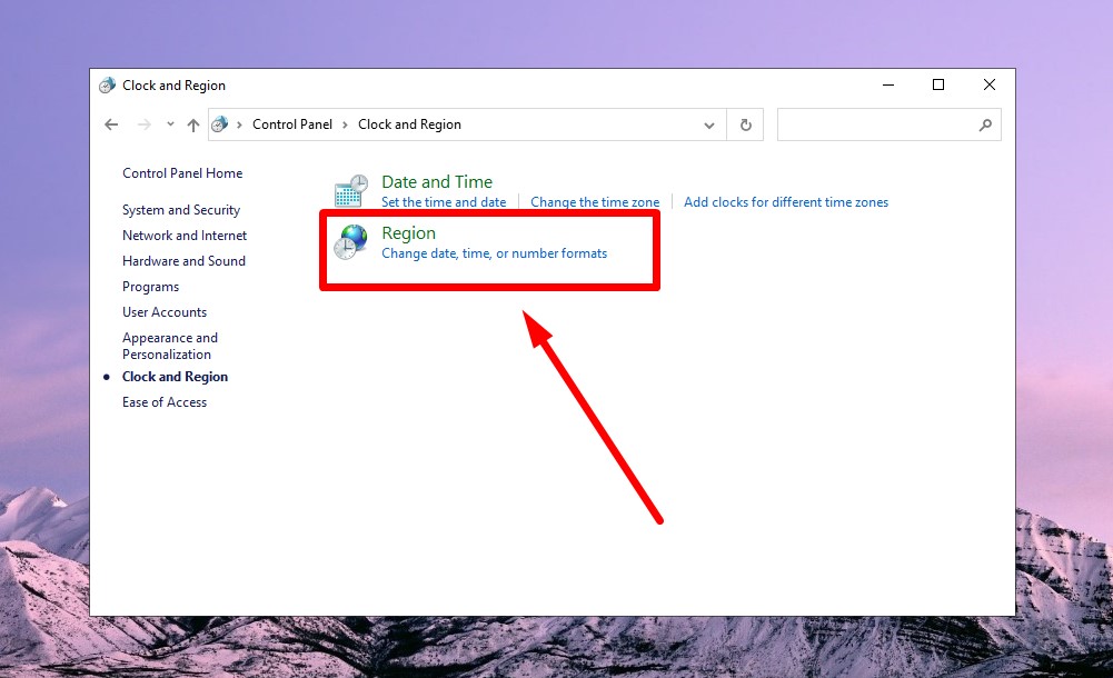 Cách đổi dấu phẩy thành dấu chấm bằng Windows 10 bước 3