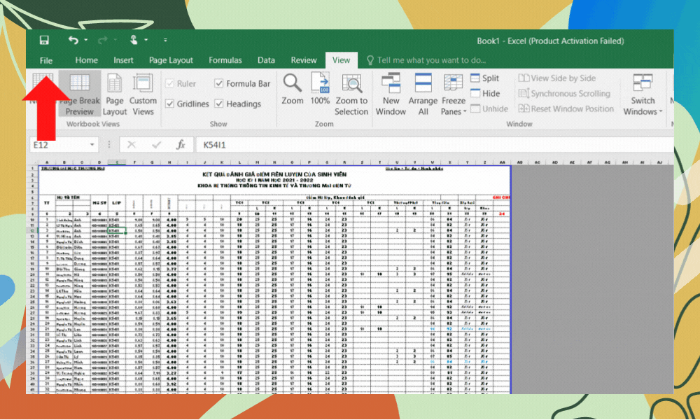 In Excel vừa trang A4 bằng Page Break Preview bước 4