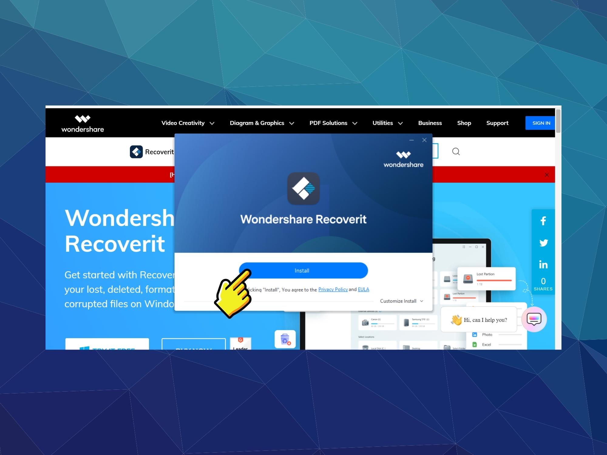 Cách khôi phục file Word đã bị xóa bằng phần mềm Wondershare Data Recoverit - Bước 2