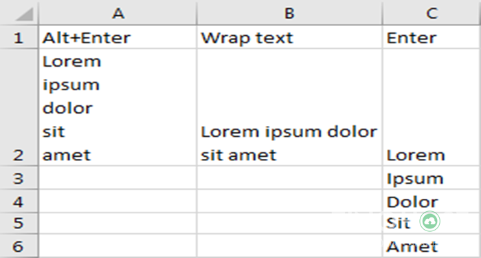 Hướng dẫn cách viết chữ xuống dòng trong Excel cơ bản