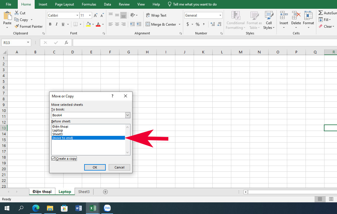Cách copy 2 Sheet trong Excel đơn giản - bước 2