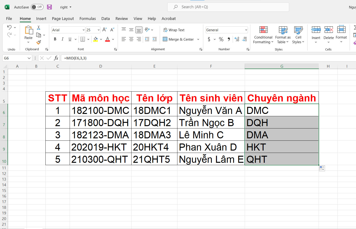 Cách sử dụng địa chỉ tương đối trong Excel - bước 3