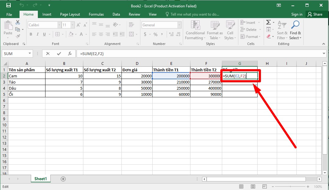 Địa chỉ tương đối trong Excel