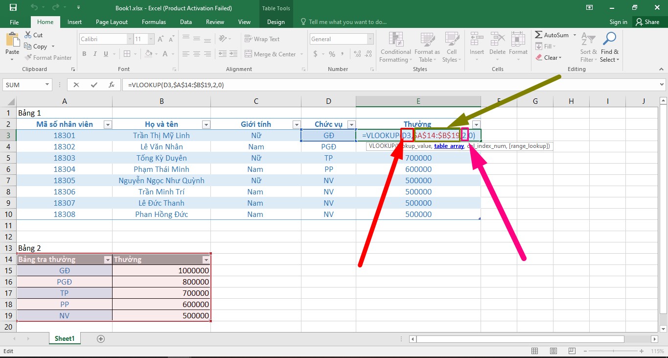 Hướng dẫn sử dụng địa chỉ tuyệt đối và địa chỉ tương đối vào công thức trong Excel 1