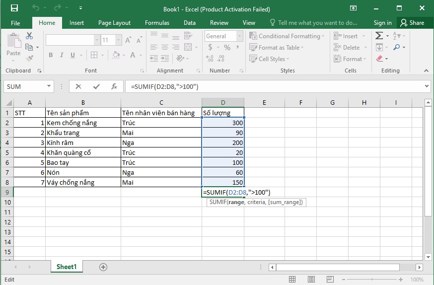 Các hàm trong Excel cơ bản mà bạn cần nhớ