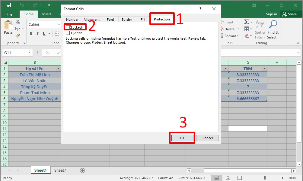 Khóa công thức Excel đơn giản và chi tiết bước 2