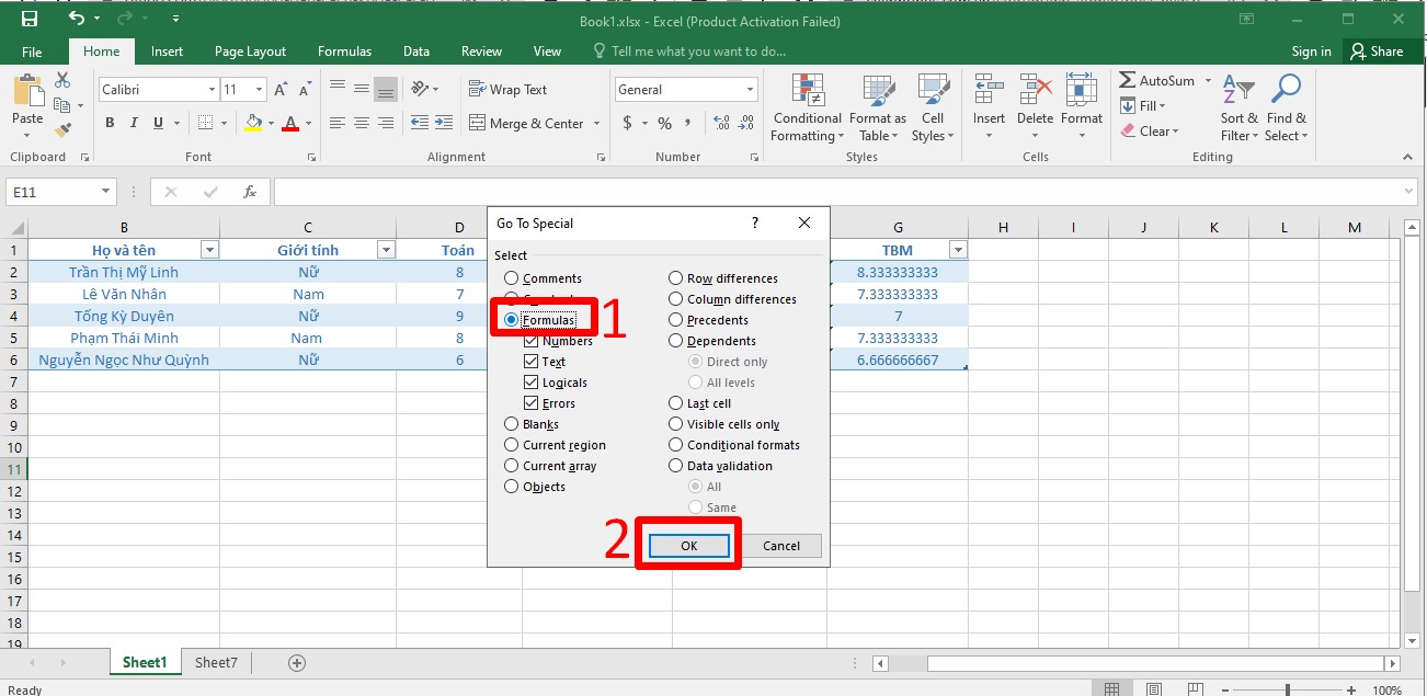 Khóa công thức Excel đơn giản và chi tiết bước 4