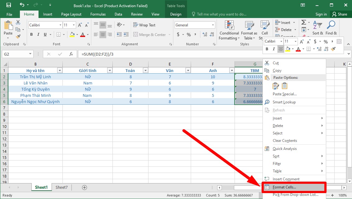 Khóa công thức Excel đơn giản và chi tiết bước 5