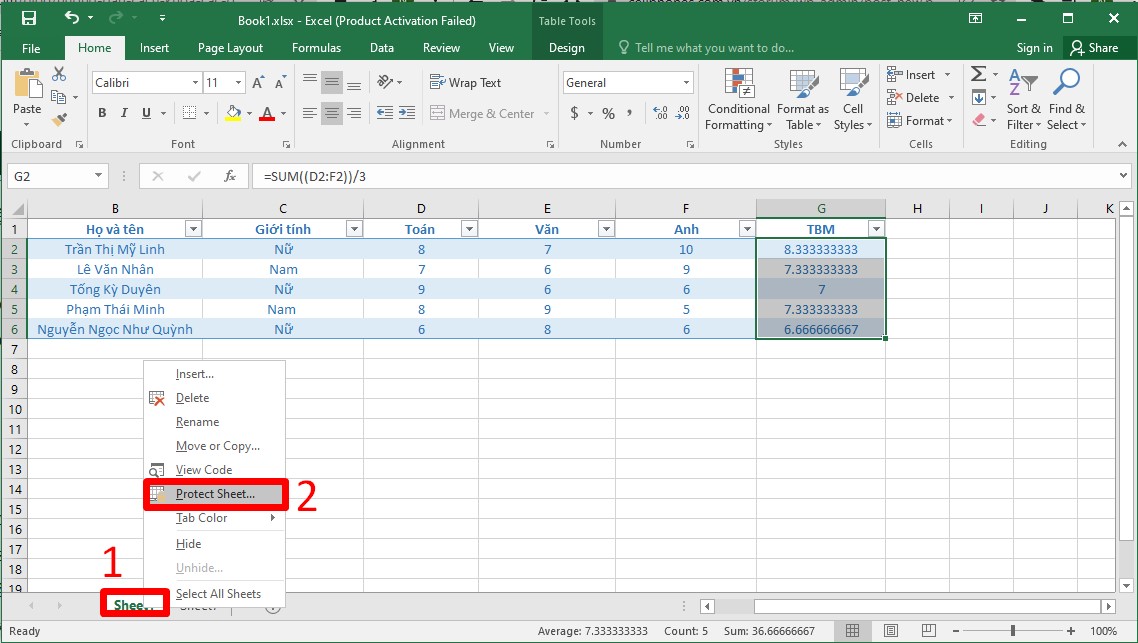 Khóa công thức Excel đơn giản và chi tiết bước 8