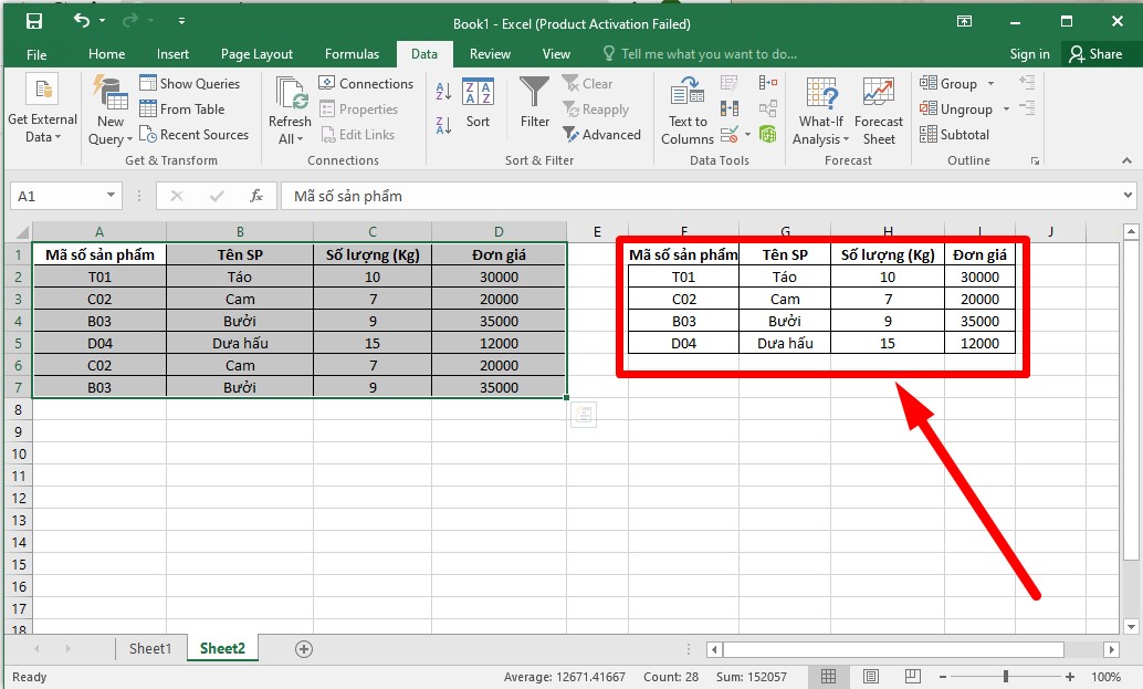Cách lọc danh sách trùng trong Excel bằng Advanced Filter bước 6
